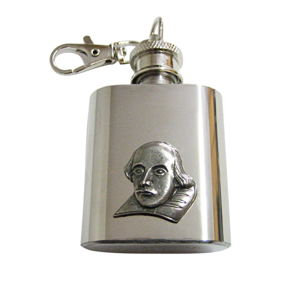 Shakespeare Figure Keychain Flask - image 1